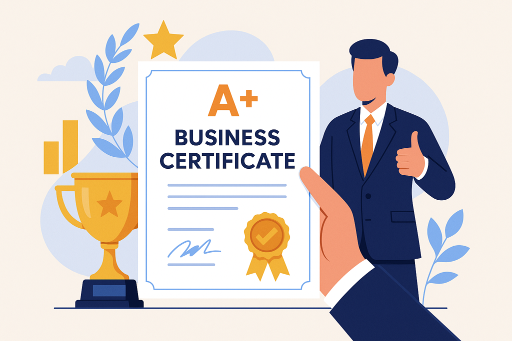 Atteindre l’excellence : Le prestige et l’impact de la certification A+ en affaires