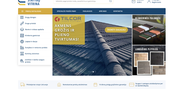 Plateforme PrestaShop B2B optimisée pour les matériaux de toiture et de construction